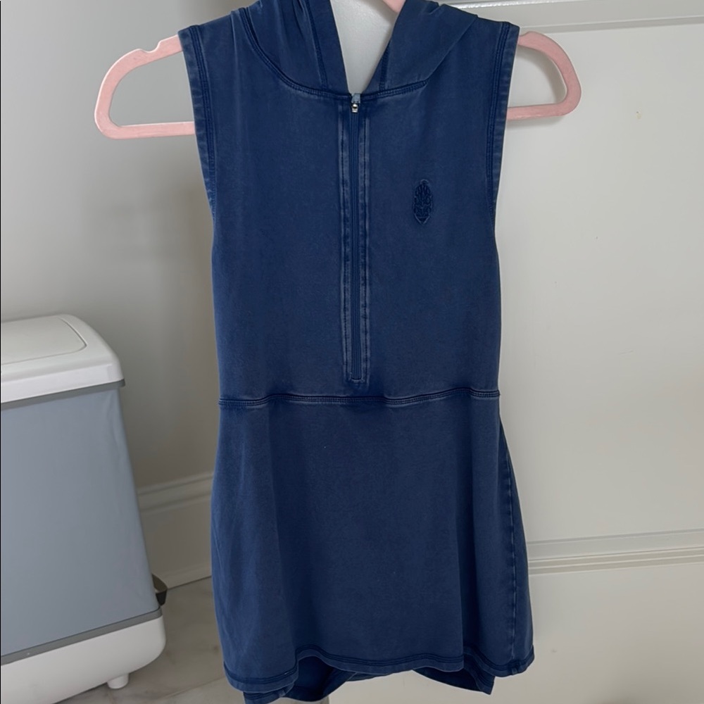 Free people Navy Hoodie Dress